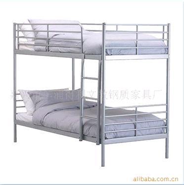 职员双层铁床上下铺铁床 寝室双层床标准高低床工人宿舍双人床|ms