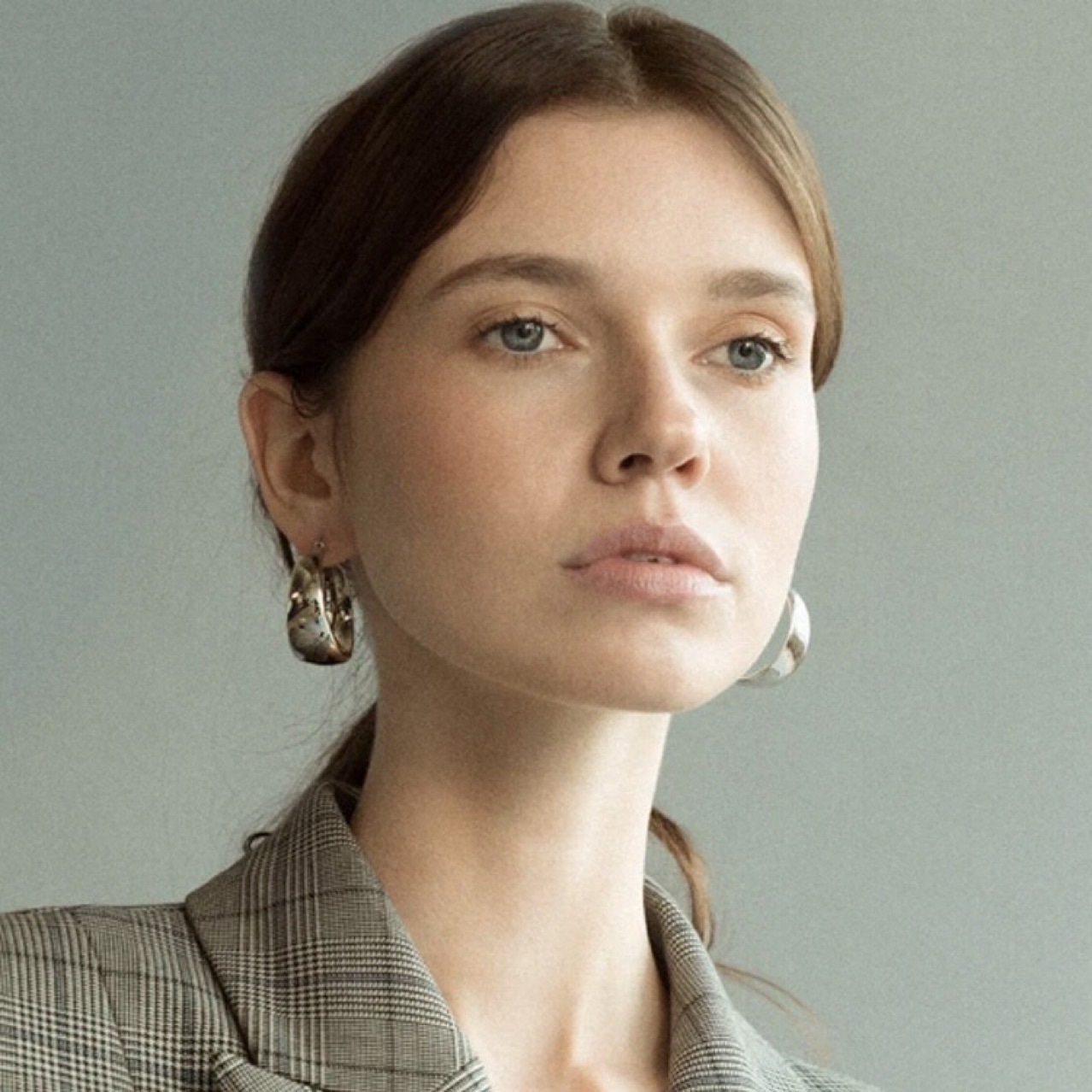 Geometric Pattern Women'S Gender Metal Design 1 Pair Simple Style Geometric Stainless Steel Metal Hoop Earrings