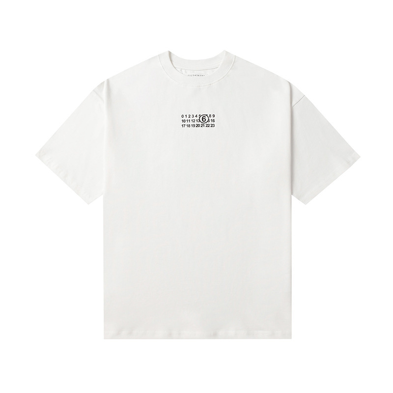 Maison Margiela MM6 ピュアコットン二重糸半袖メンズ Tシャツ高品質スポットのクロスボーダー限定|undefined