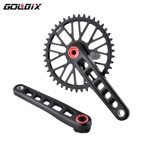 GOLDIX ultra-light mountain road bike crank hollow chainring GXP specification positive and negative tooth sprocket