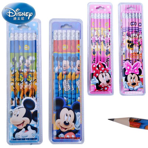 Disney Frozen Princess Elementary School Stationery Children's HB Cartoon Big Leather Pencil Not Easy to Break