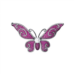 New Product Fashion High-end Diamond Stud Brooch Fashion Butterfly Boutonniere Luxurious Women's Accessory Suit Overcoat