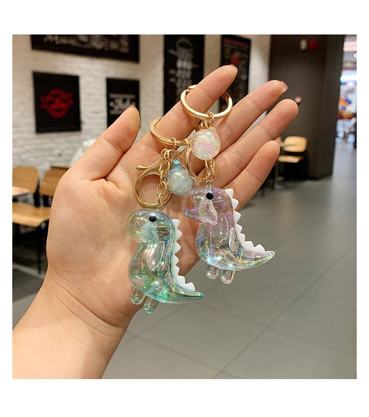 1 Piece Cartoon Style Dinosaur Artificial Crystal Unisex Bag Pendant Keychain display picture 4