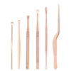 Golden ear picking, pink gold, 6 pieces