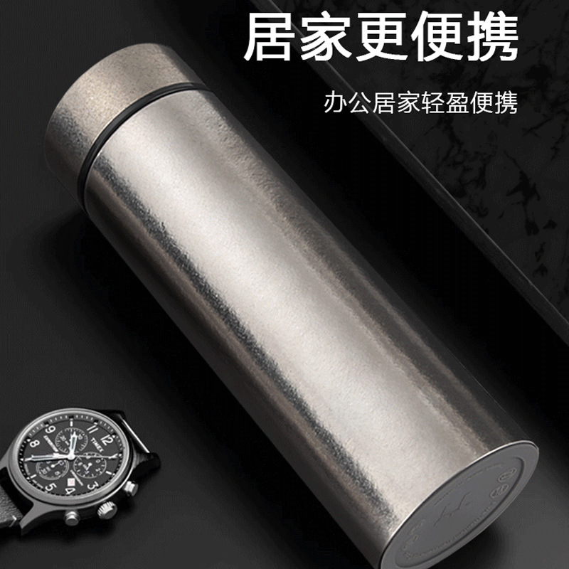 300ml純チタン保温カップ高颜値携帯ポケットカップ高級ビジネス二重ギフトカップ現物卸売り|undefined
