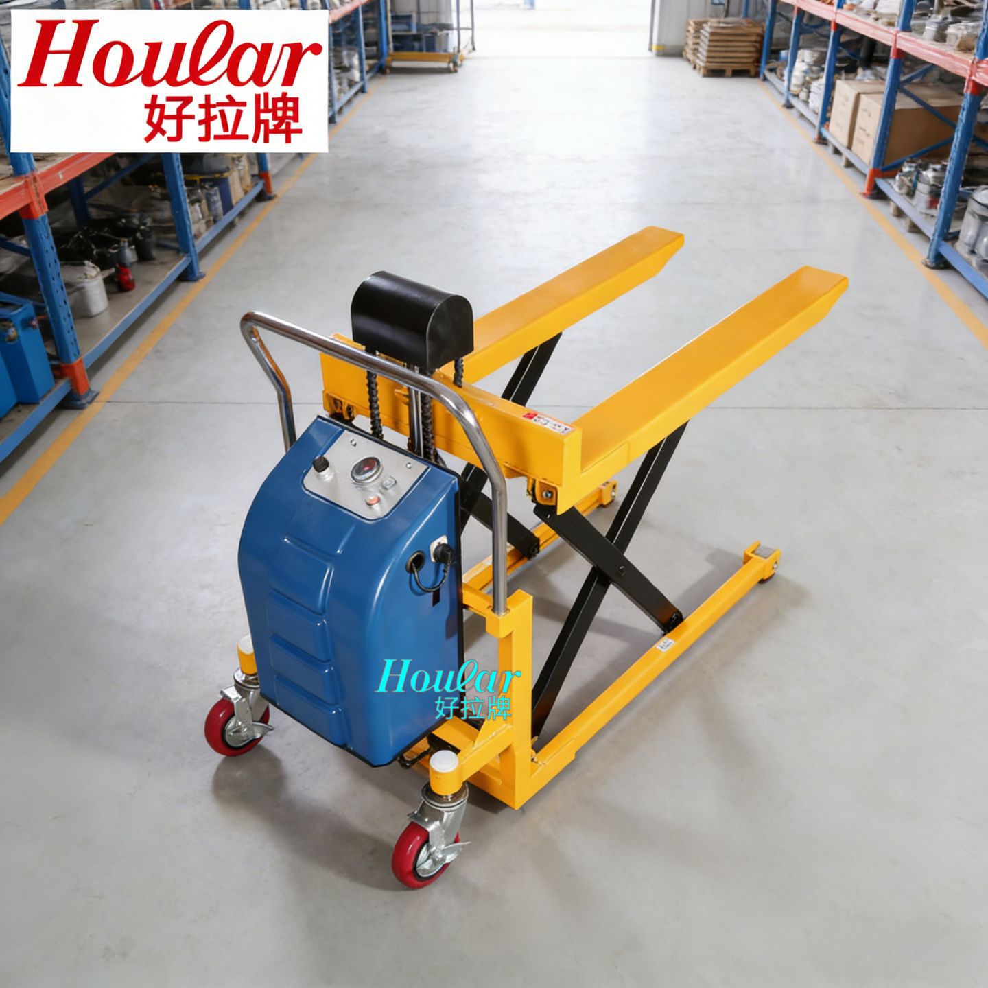 EGSD1000电动液压升高叉车脚踏式升降车GSD手动剪式高行程搬运车