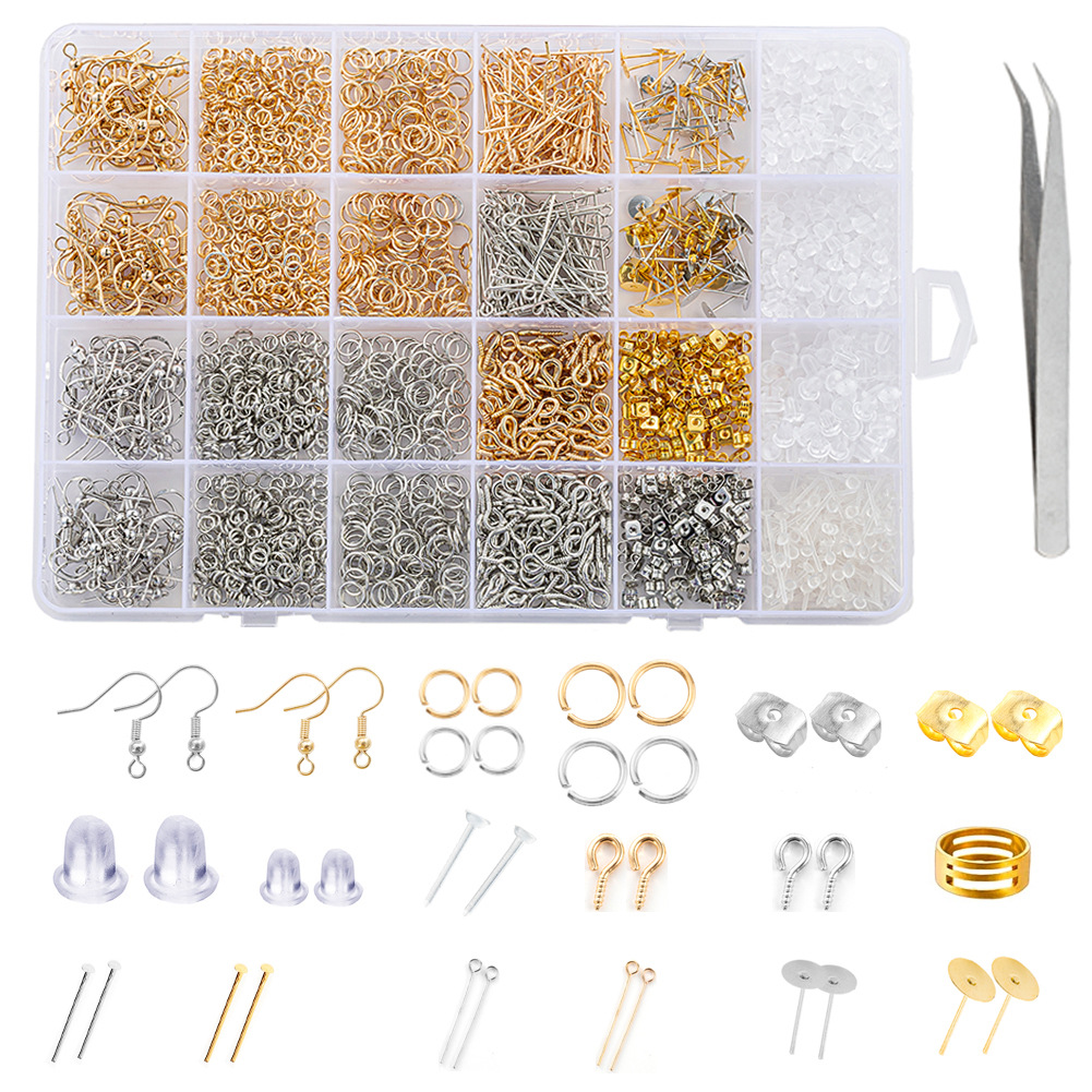 Cross-border hot selling new ear plug handmade ear accessories DIY earring making kit ear hook ornament accessories set