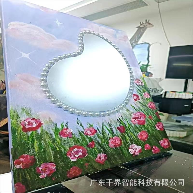 厂家供应各种造型镜子亚克力材质镜 可爱动物形状镜子手工DIY镜片