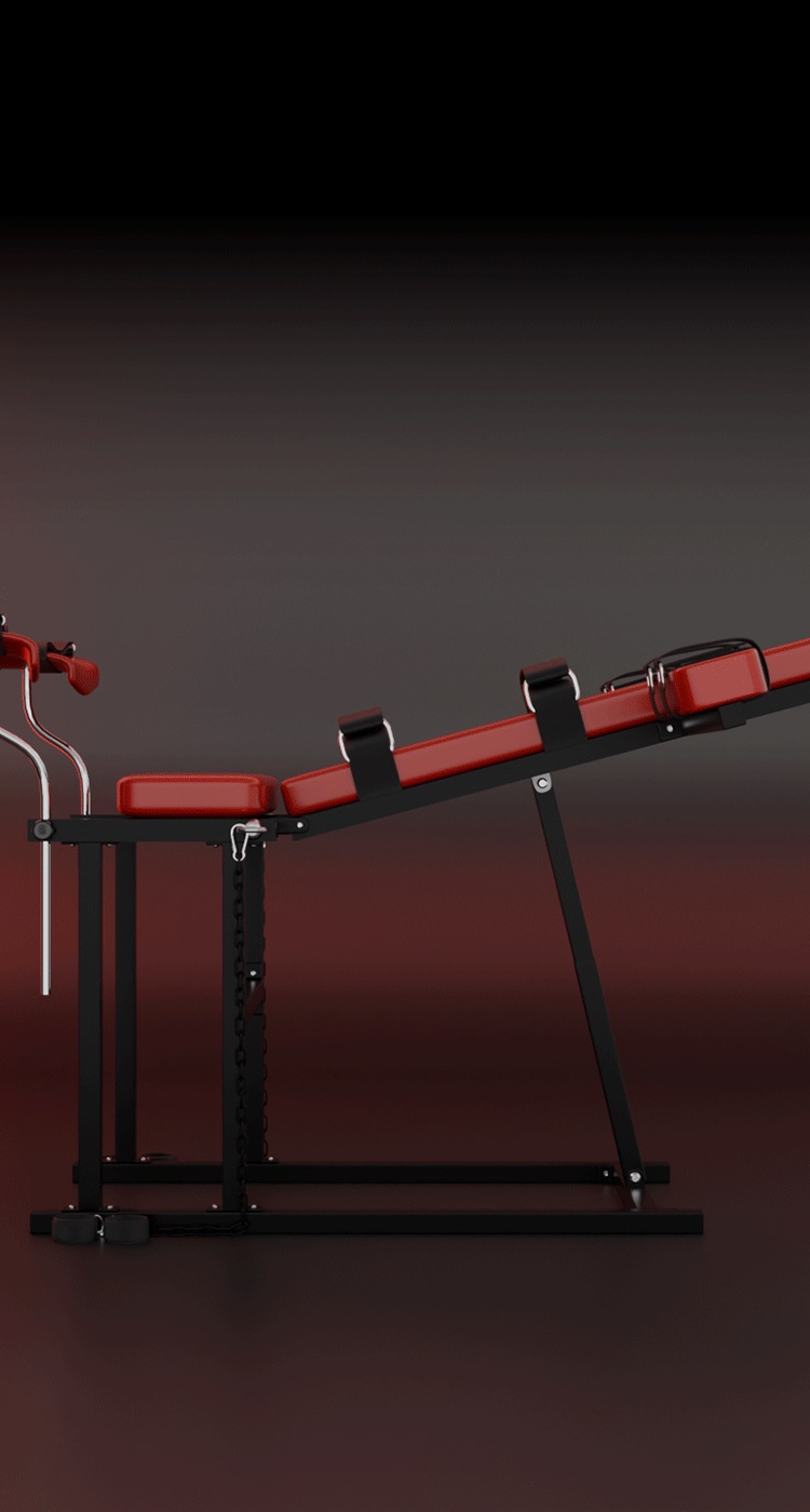 SM-御王座 Couple Position Chair with Bondage Props, Black or Red, Adult Couple Furniture — detail image 24