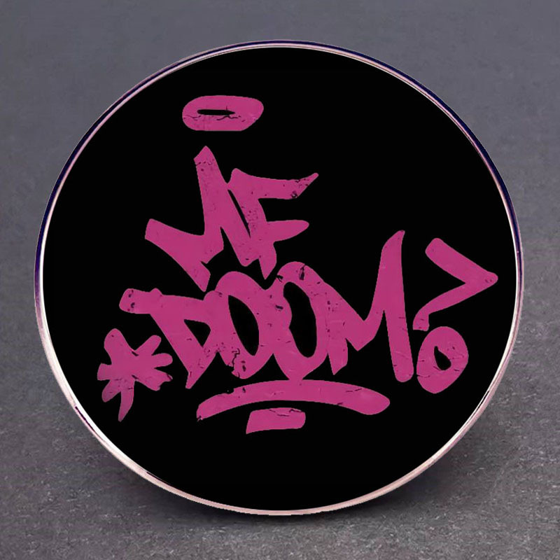MF DOOM 철 마스크 브로치 힙합 록 음악 핀 배지 금속 합금 배지 액세서리