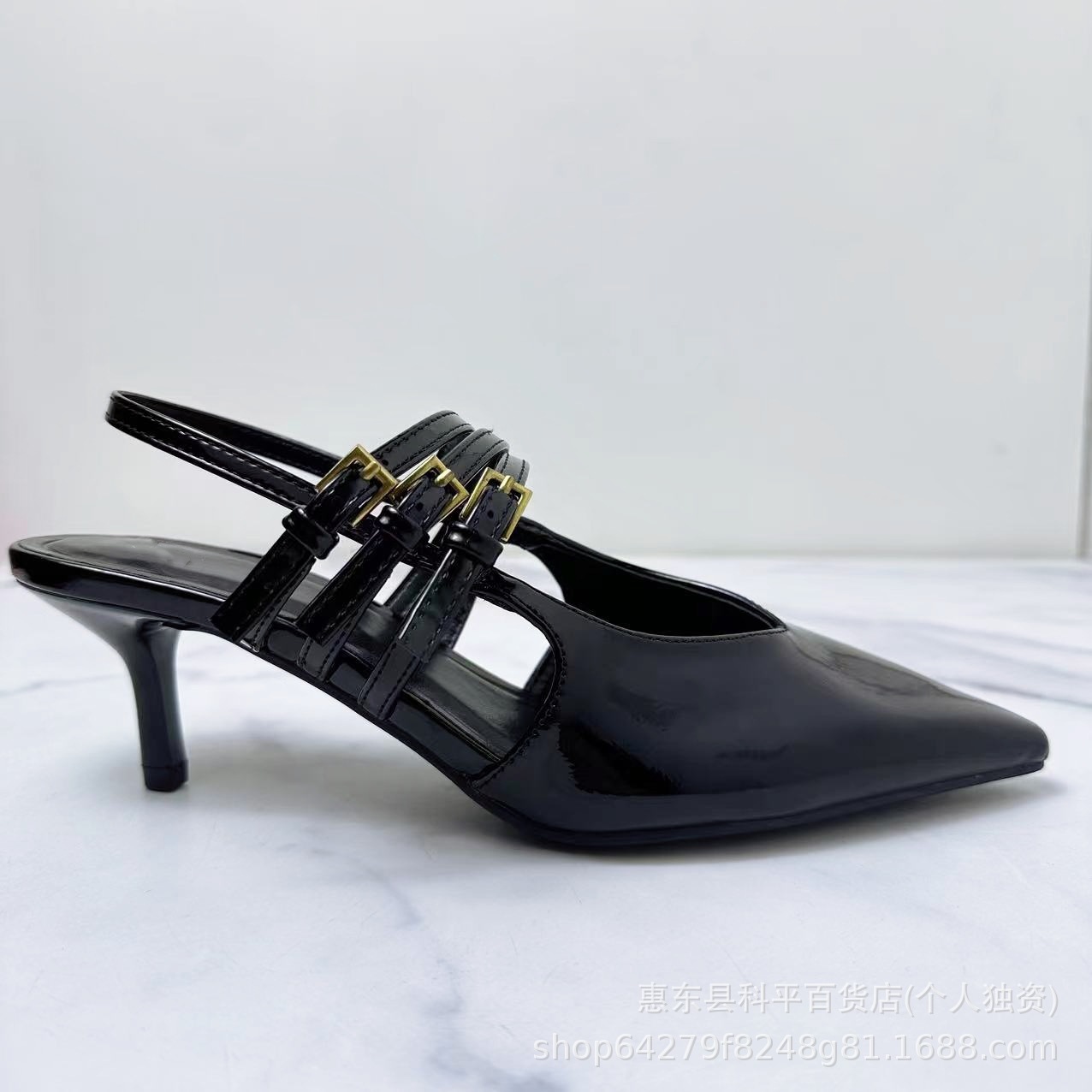 2024 Summer New Products Women's Shoes Black and White Patent…