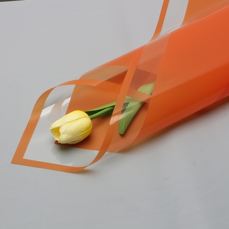 Huaxi marco transparente marco simple OPP al por mayor de papel de vidrio floral ramo de flores envolvendo papel impermeable embalaje de flores