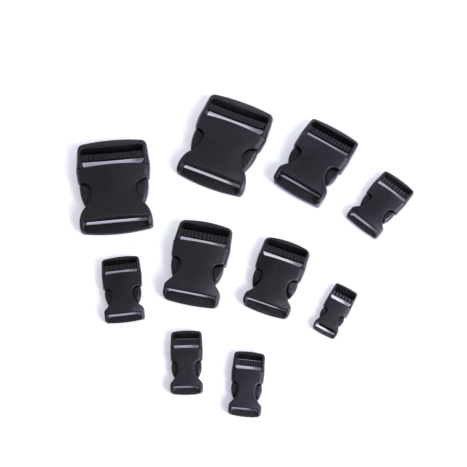 Botón de plástico en stock, bolsas negras, bolsas de cintura, botón de ajuste multifuncional, accesorios de botón de fijación Pom