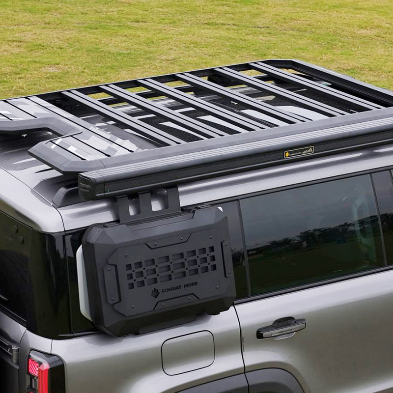 Beijing BJ40 roof rack side ladder schoolbag side account explorer car modified aluminum alloy roof platform