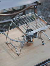 户外304不锈钢炉头支架 便携折叠式烧烤架套锅架小号迷你气炉支架