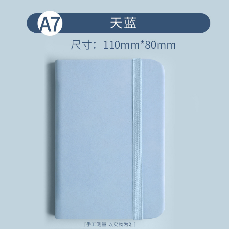 Mini portátil a7 cuaderno pequeño portátil portátil portátil más bolsillo pequeño superficie de cuero grueso piel impermeable