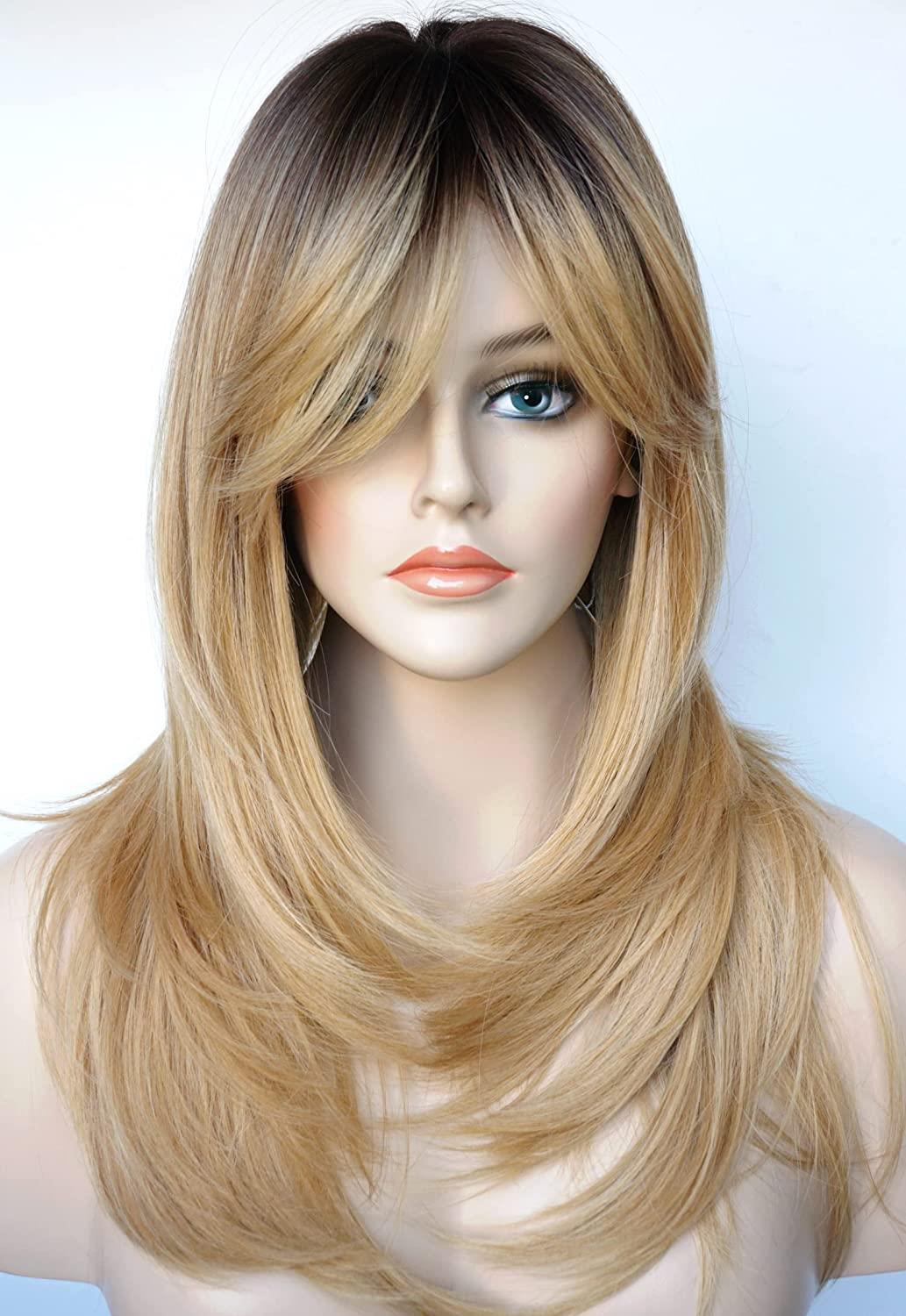 Women's Simple Style Holiday High Temperature Wire Long Bangs Long Straight Hair Wigs display picture 8