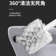 White toilet brush holder space aluminum wall-mounted with cup base bathroom toilet brush cleaning toilet brush set