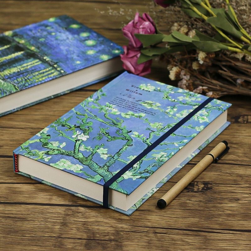 Blank Drawing Notebook, Ultra-Thick Van Gogh-Style Sketchbook, A5 Vintage Thick Hardcover Deluxe Edition Blank Drawing Notebook, Ultra-Thick Van Gogh-Style Sketchbook, A5 Vintage Thick Hardcover Deluxe Edition