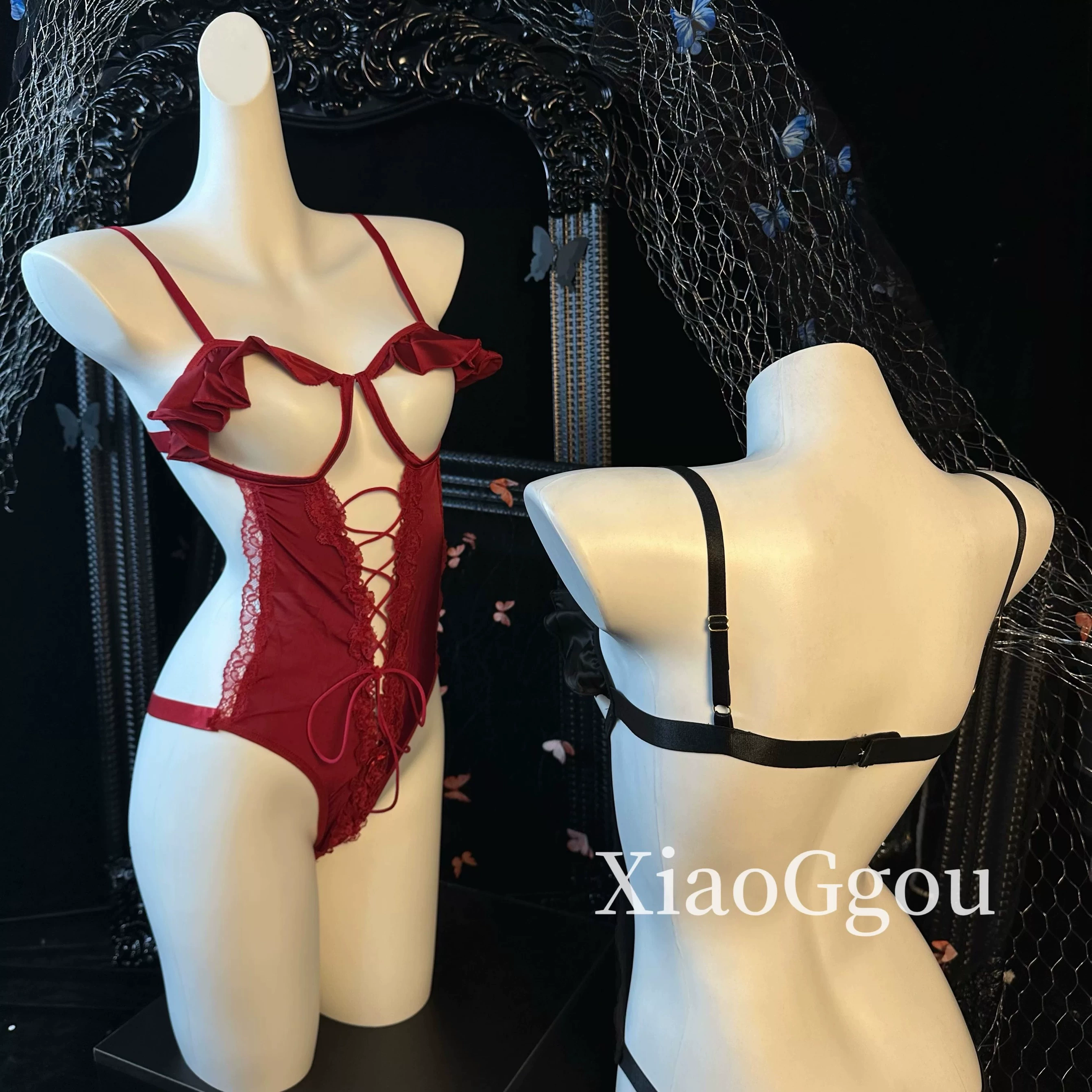 Hokushima SNOWIRIS Секс‑сланд Sling Lace Bodysuit, свободный прозрачный набор