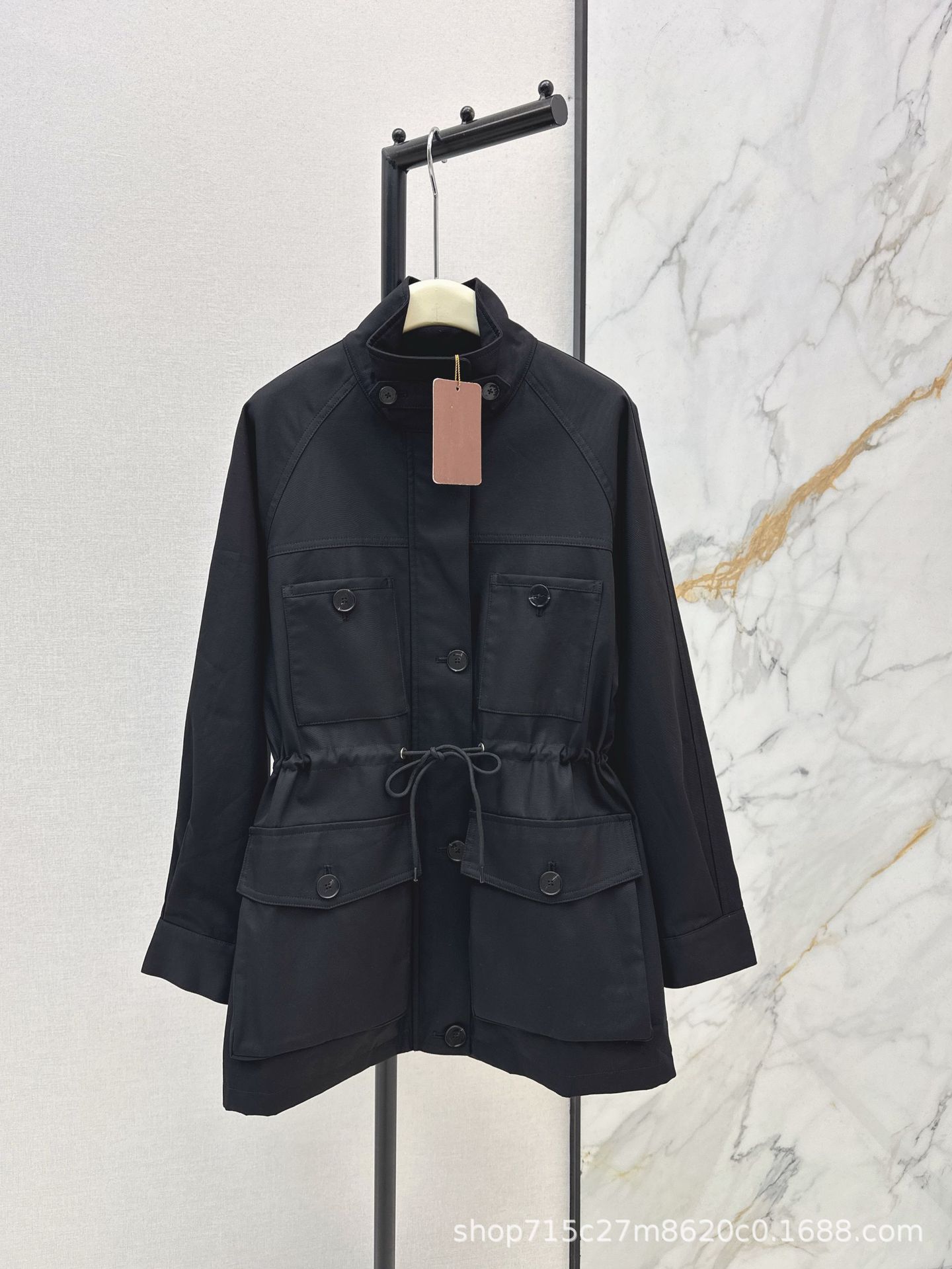 Shenzhen Nanyou 26 New Style Lapel Drawstring Windbreaker Jacket with a Fashionable Silhouette and a Stylish Waist-Cinching Design