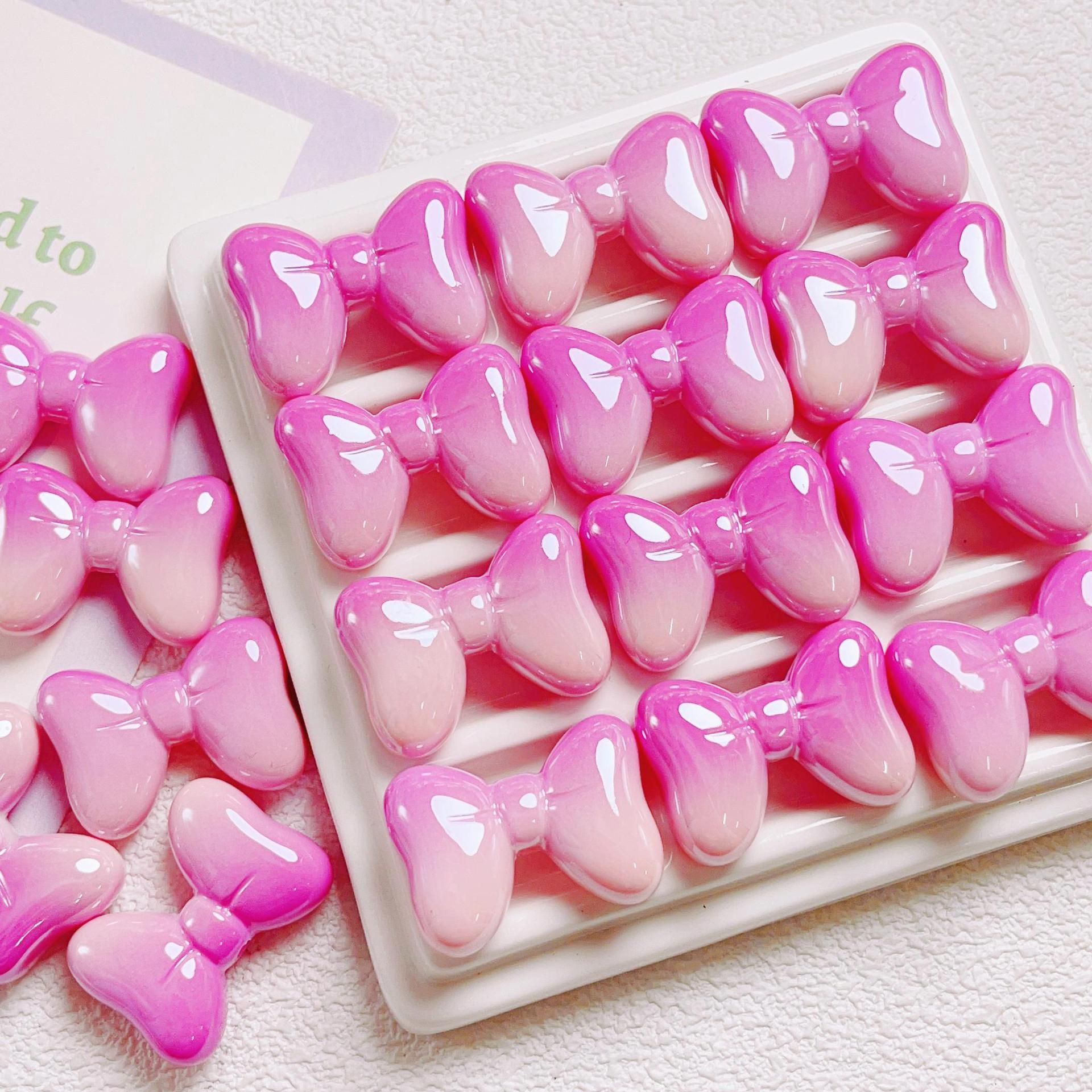 Smooth Embellishment 10 PCS/Package Less Than 1mm Arylic Bow Knot Polished DIY Jewelry Accessories Beads