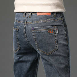 冬季牛仔裤男直筒宽松男裤2020秋冬款弹力休闲潮流百搭男士长裤子