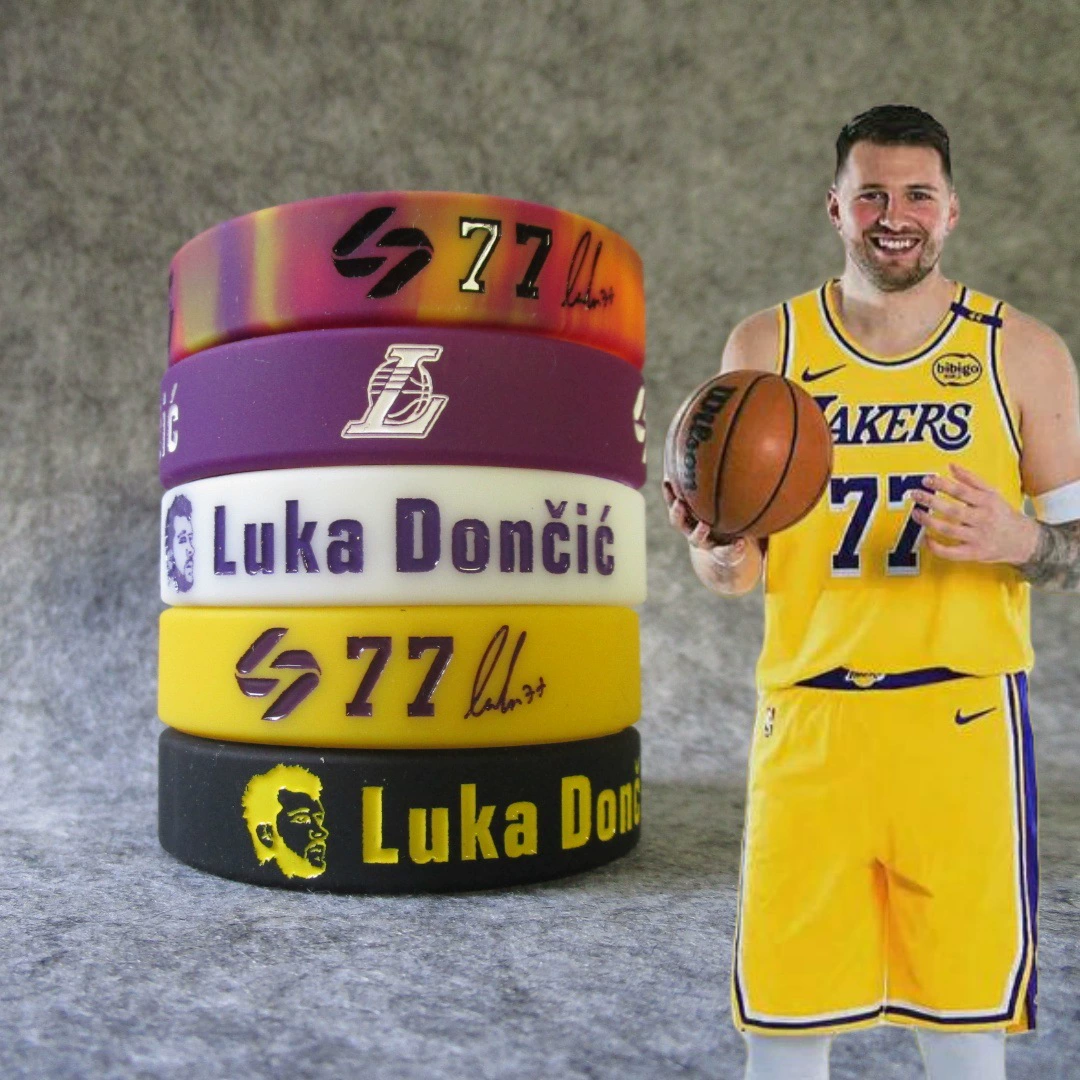 NBA Lakers №77 Дончич аватар широкий спортивный браслет с подсветкой запястья фанатские аксессуары ученик Донг 77