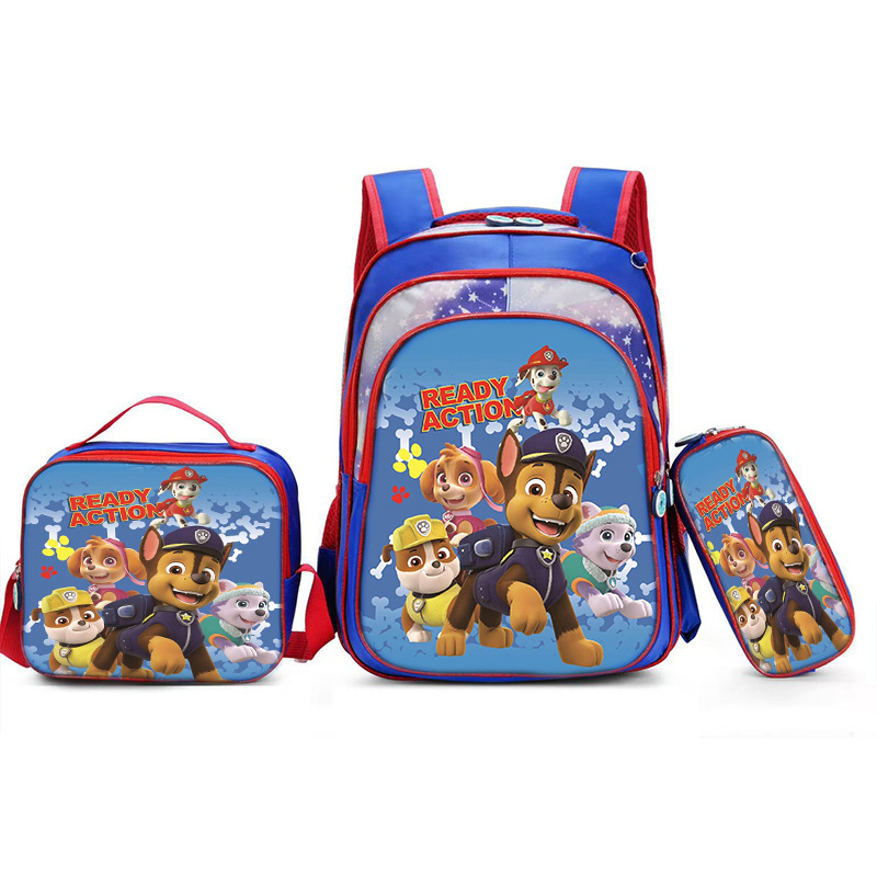 Nuevo Kpop América del Sur 16 pulgadas tres piezas juego de tirón para niños 3D brujas caza mochila de hombro para estudiantes doble espalda