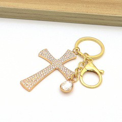 Wholesale and retail supply of diamond-encrusted color-preserving fashionable couple necklace pendants, car bag keychain pendants