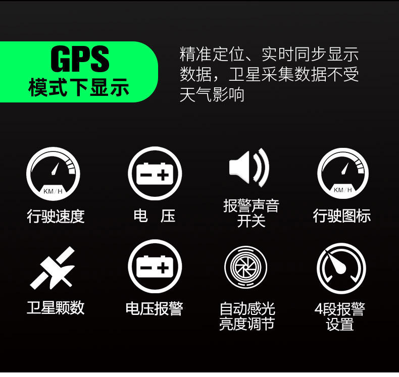Car HUD Head-Up Display OBD Universal Speedometer Water Temp