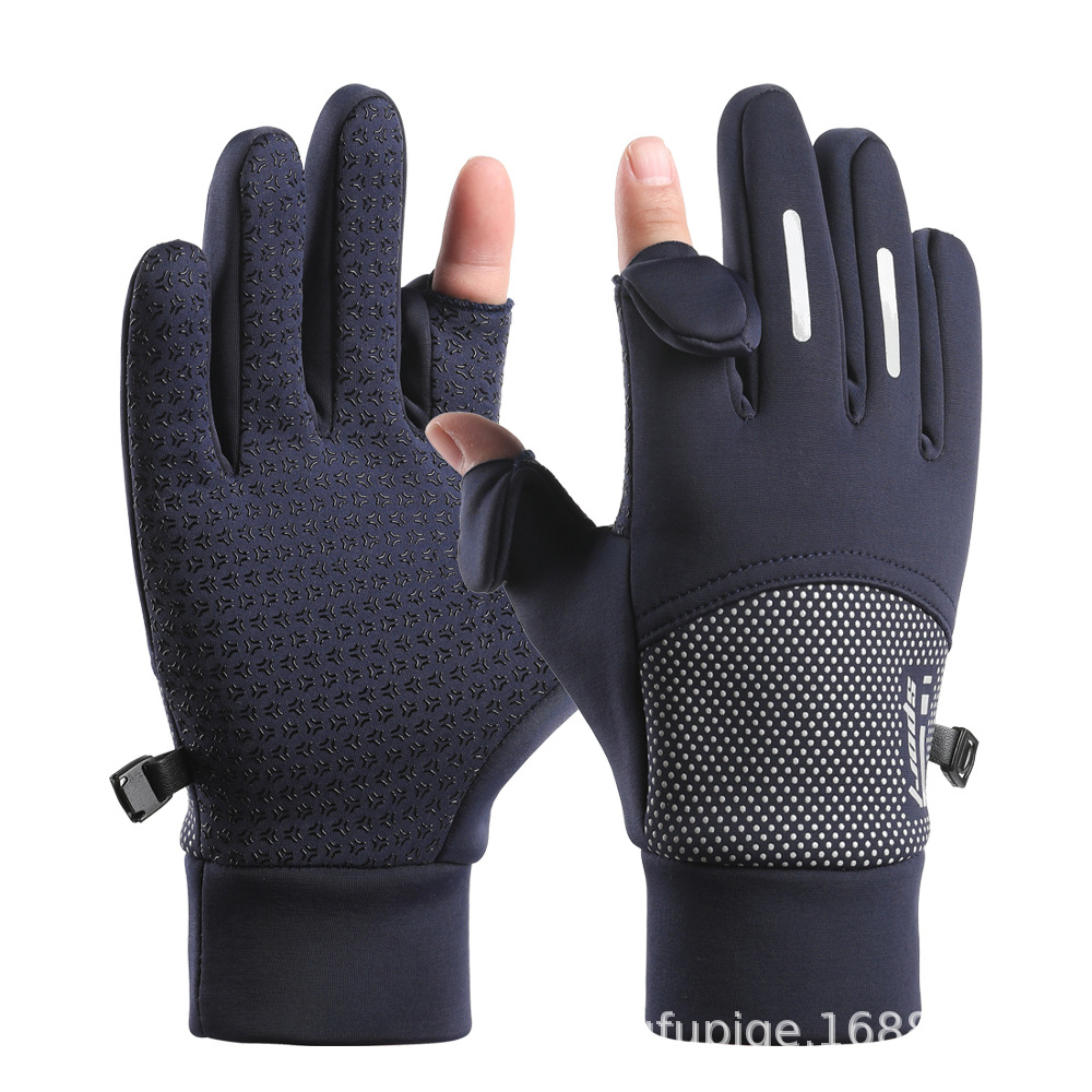 Guantes de invierno para hombres para montar al aire libre a prueba de viento y frío con tela impermeable antideslizante pantalla táctil guantes de conducción calientes