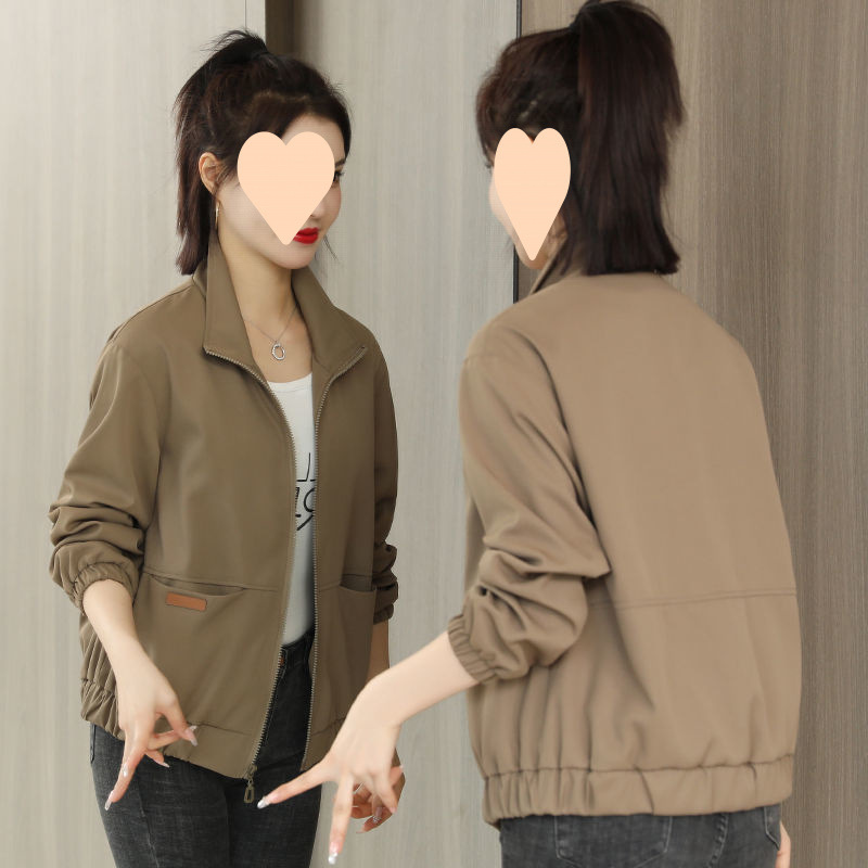 大码外套中年女春秋装休闲夹克2025新款时尚妈妈宽松短款风衣|undefined
