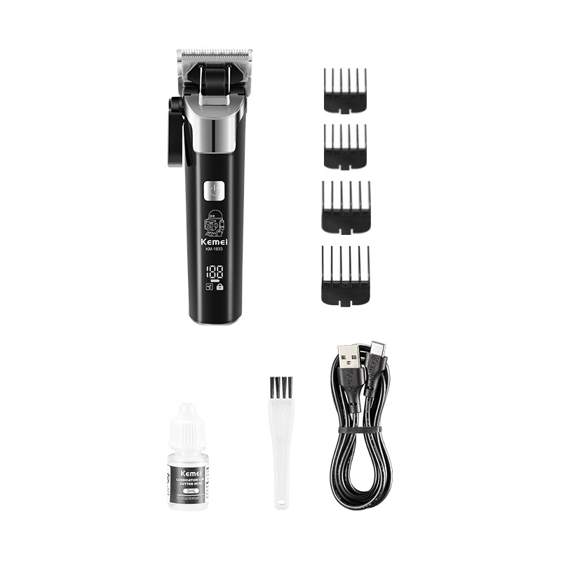 Cortadora de Pelo Eléctrica Kemei KM-1833, Recortadora de Pelo Profesional para Hombre, Máquina Eléctrica para Cortar el Cabello