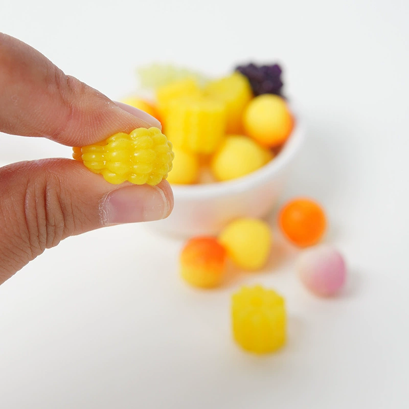 TPR моделирование мини-фруктовый виноград персиковая кукуруза модель мягкая и эластичная