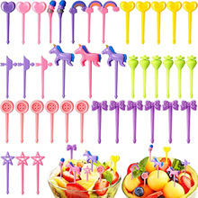 Kids Food Fruit Fork Unicorn Trojan Cartoon Bento Box跨境专