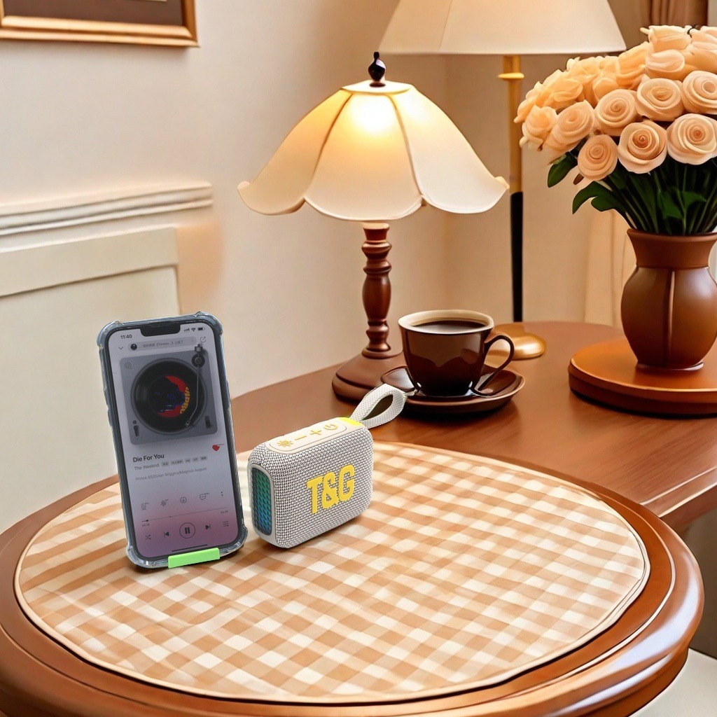 Nuevo TG445MINI Altavoz Bluetooth LED Iluminación colorida Tarjeta portátil al aire libre Explosiva Subwoofer de regalo pequeño