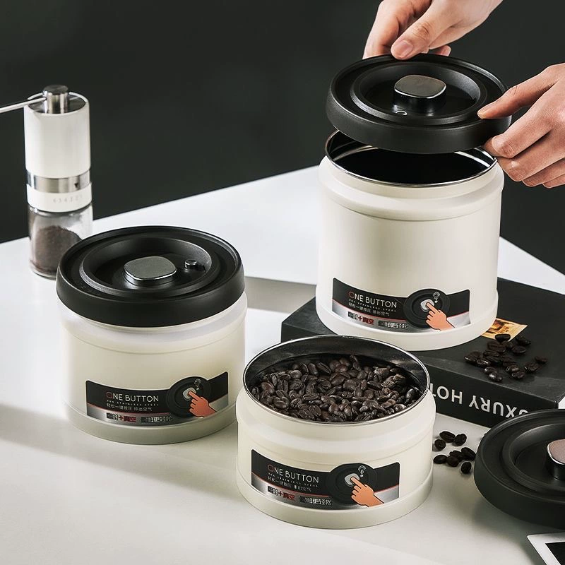 304 нержавеющая сталь кофейные зерна банка вакуумный кофейный порошок банка для хранения зерна герметичная банка чайная банка