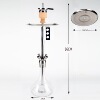 Cross -border e -commerce Arabic water smoke stainless steel 4 tube with LED remote control lamp water cigarette pot oversized cigarette plate