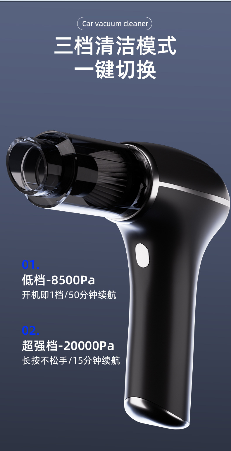 Cross-border wireless car vacuum cleaner, handheld multifunctional desktop cleaner, high-speed wireless compact suction-blowing all-in-one machine