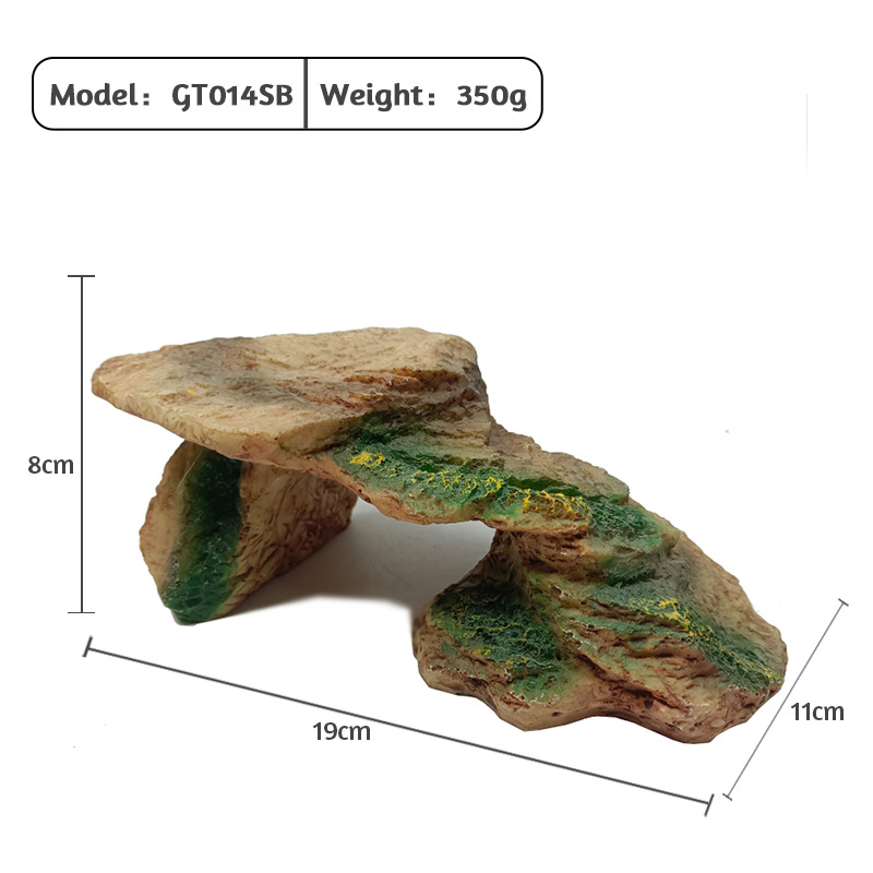 Terraza de tortuga, escalada, suministros para mascotas, plataforma de escalada, refugio de cueva, palacio, casa de refugio, acuario, paisaje de mascotas, terraza de tortuga