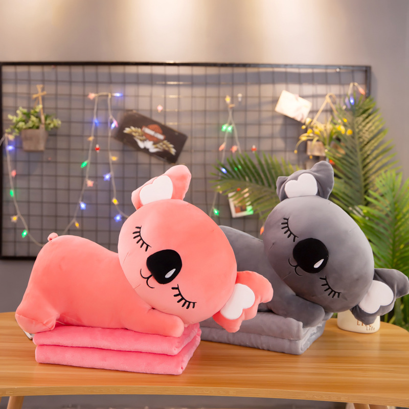 抱枕被子毛绒玩具公仔空调毯二合一午睡毛毯