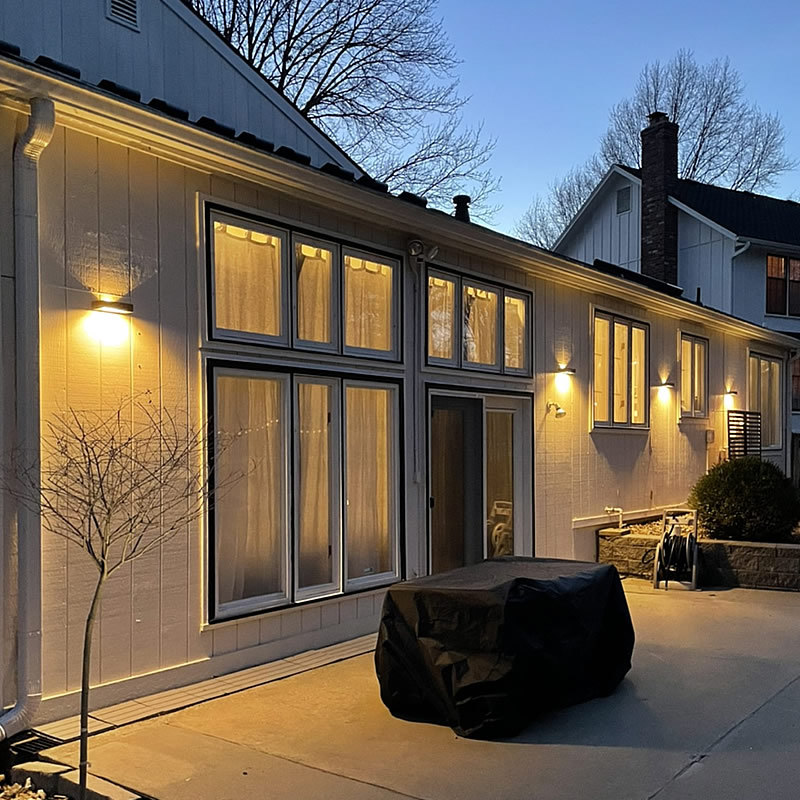 Lámpara solar al aire libre hogar jardín lámpara Cableado-libre al aire libre arriba y abajo de la pared luminosa lámpara de lavado Villa nueva lámpara de pared rural