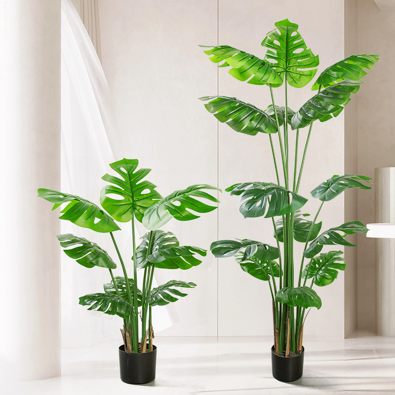 Artificial en maceta Gran piso interior paisaje decoración del hogar planta sala de estar árbol artificial bonsai planta verde tortuga espalda