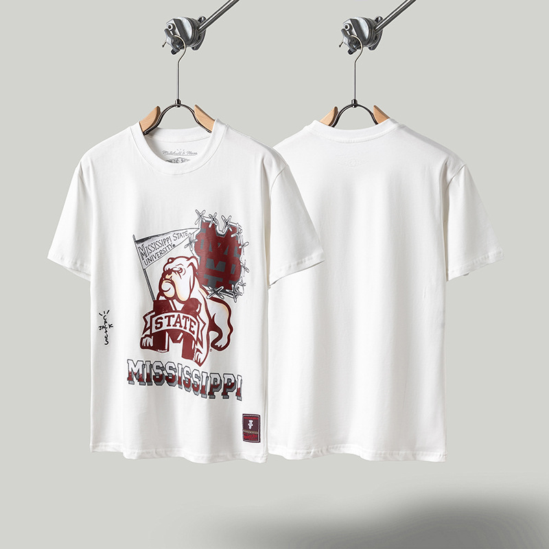 Travis de manga corta M mark Scott pequeño pato amarillo cactus relámpago rap tour TS pareja conjunta camiseta de hip-hop