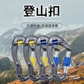 户外登山攀岩消防救生登山扣战术防滑绳主锁带滑轮主锁防磨绳主锁