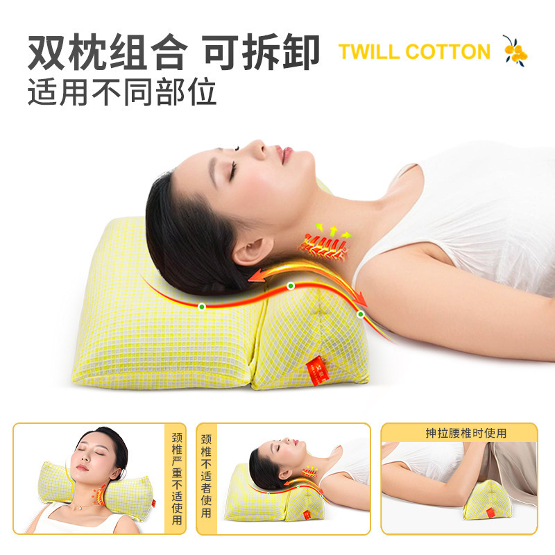 颈椎专用全荞麦壳小枕头护助睡眠单人圆柱硬枕睡觉护颈枕枕芯|undefined