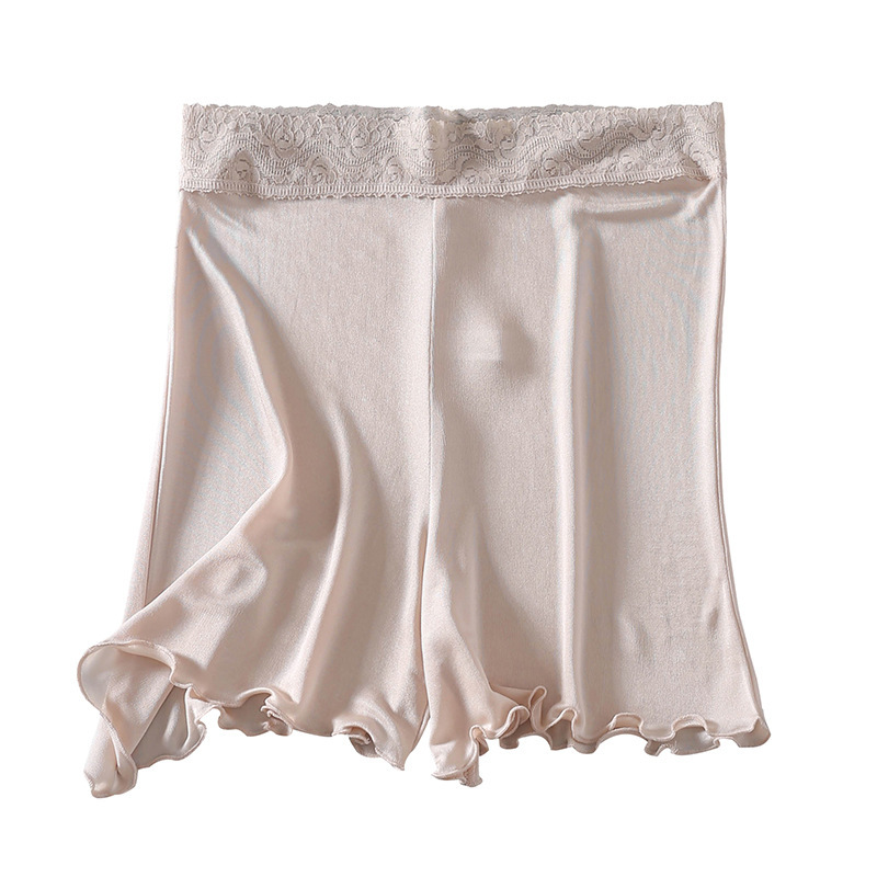 Summer silk leggings mulberry silk underpants skirt pants anti-light three-point safety pants pajamas women's loose non-Hemming