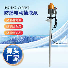 HD-EX2+PPHT-1200耐腐蚀电动插桶泵防爆化工抽液泵电动油桶泵