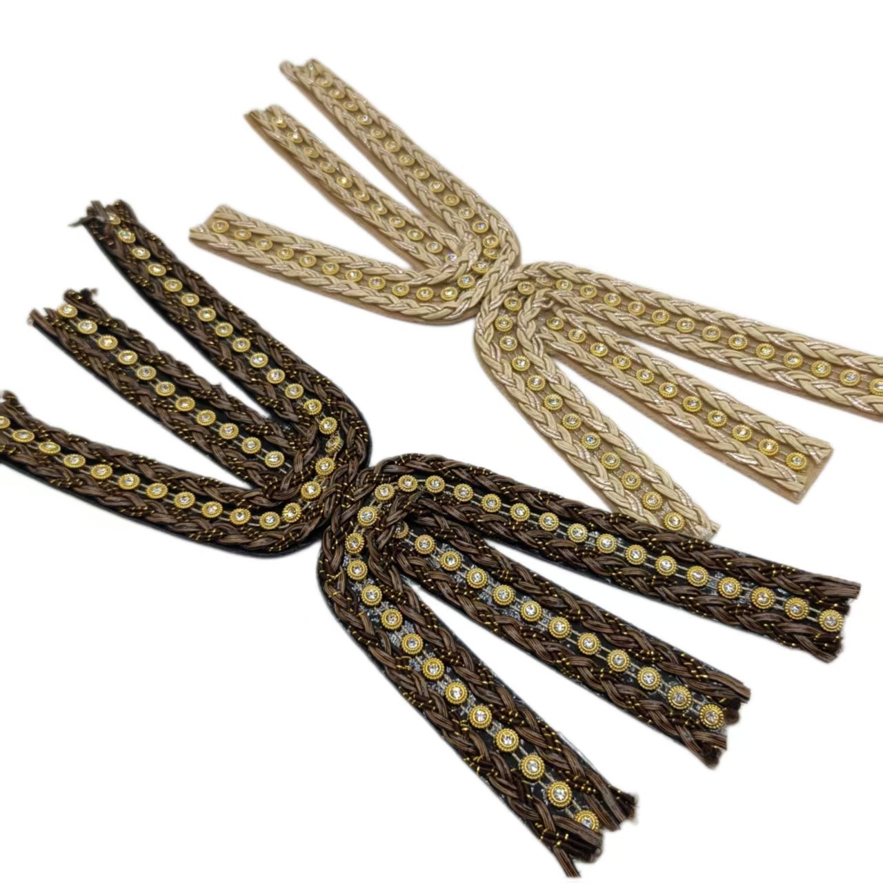 Comercio exterior estilo europeo y americano mano de diamante tejido superior zapatillas de mujer sandalias accesorios semiacabados zapatos superior al por mayor diy